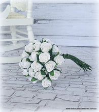 Dollhouse flowers florist bouquet white roses