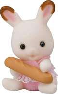 Sylvanian Families Chocolate Rabbit Baby with Bread