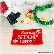 Santa Stop Here Doormat - Red - Miniature