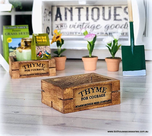 Thyme Wooden Crate - Miniature