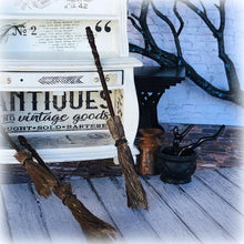 Dollhouse halloween apothecary witch broomstick