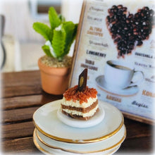 Dollhouse miniature Tiramisu dessert