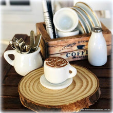 Dollhouse morning coffee barista cup saucer