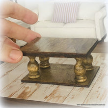 Dollhouse rustic modern balustrade coffee table
