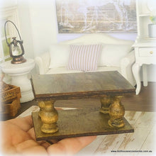 Dollhouse rustic modern balustrade coffee table