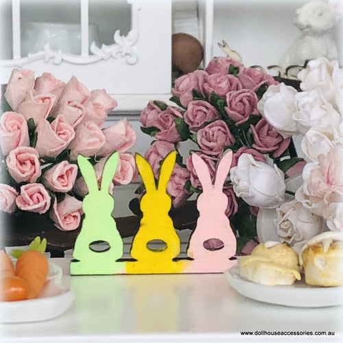 Easter Bunnies in a Row - Miniature