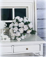 Dollhouse flowers florist bouquet white roses