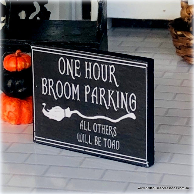 Broom Parking Sign