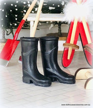Dollhouse miniature Wellies Gumboots Christmas Santa boots
