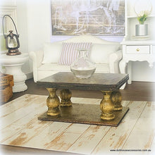 Dollhouse rustic modern balustrade coffee table