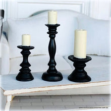 Dollhouse modern Candle stands 3 sizes black