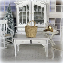 Dollhouse woven cane rattan carry basket