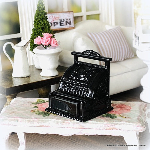 Dollhouse florist black cash register till