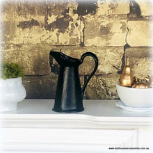 Dollhouse miniature black pewter pitcher