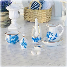 Dollhouse blue Bathroom accessories set
