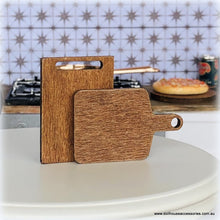 Pair of Wooden Chopping Boards dollhouse
