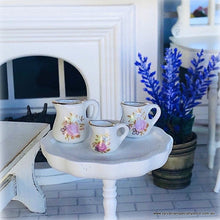 Floral Pink Jugs - Set of 3 - Miniature