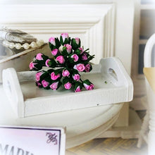 Bouquet of 25 Pink Rosebuds - Miniature