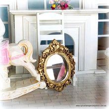 Dollhouse ornate bathroom mirror french shabby