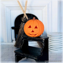 Dollhouse Halloween carved pumpkin jack o lantern