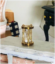 Dollhouse miniature office study hour glass sand time really works