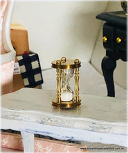 Dollhouse miniature office study hour glass sand time really works