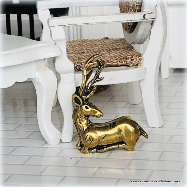 Deer Ornament - Brass -  Miniature