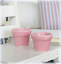 Dollhouse pink planter pots garden shelves