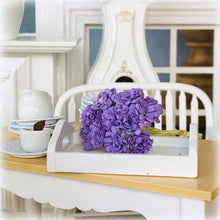Dollhouse miniature gypsophylia purple flowers bouquet florist