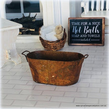 Dollhouse miniature rusted tub