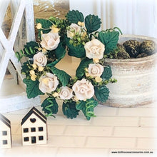 White Rose Garland - Miniature
