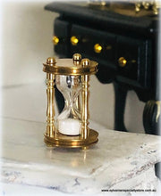 Dollhouse miniature office study hour glass sand time really works