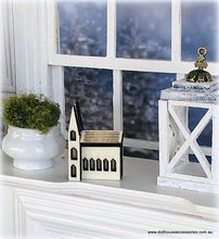 Mini Putz Church - 2.7 cm high - Unpainted - Miniature