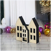 Dollhouse putz village gable roof house