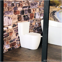 Dollhouse miniature modern toilet