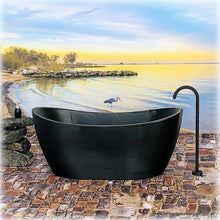 Modern Black Bath with Freestanding Tap - Miniature