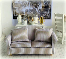 Dollhouse beige white neutral double two seater dollhouse sofa