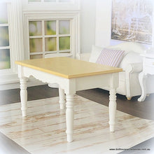 White and Pine Country Table  - Miniature