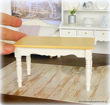 White and Pine Country Table  - Miniature