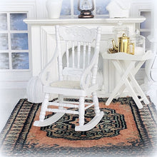 Dollhouse charming country rocking chair white