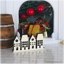 Row of Houses - Unpainted - 2 cm - Miniature