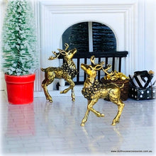 Dollhouse Christmas deer miniature festive decoration