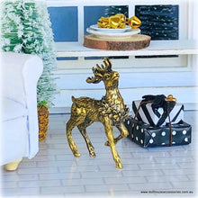 Dollhouse Christmas deer miniature festive decoration