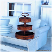 Dollhouse rustic tiered tray farmhouse miniature