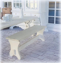 White Bench Seat - Miniature