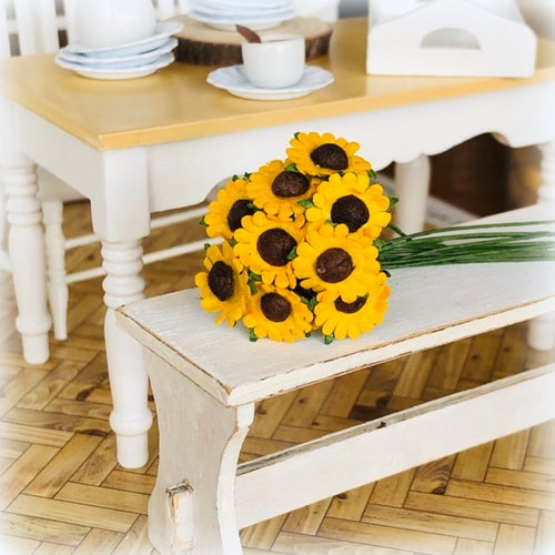 Dollhouse miniature sunflowers bouquet florist market