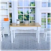 White and Pine Country Table  - Miniature