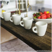 Dollhouse modern white mugs
