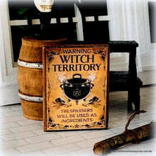 Sign - Witch Warning - Miniature