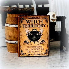Sign - Witch Warning - Miniature